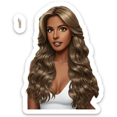 realistic portrait of dark-skinned girl sticker