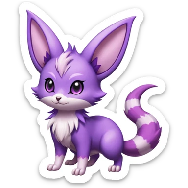 Shiny Furret-Espeon-Noibat-Hybrid (Full body) sticker