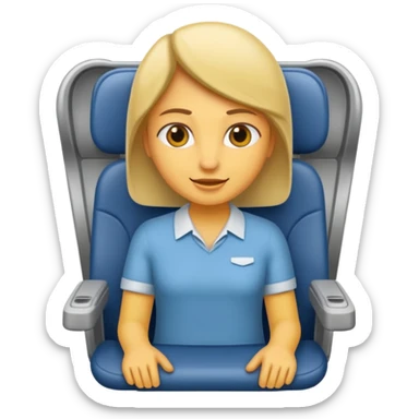 passanger in plane seat sticker