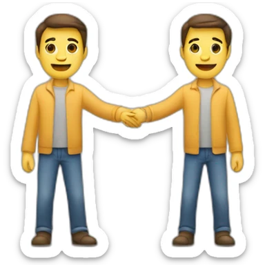 Homme qui lève les deux mains sticker