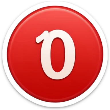 make a circle with a red number 10 in it, and make the numbers themselves red sticker