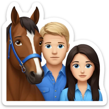 Remove rabbit ears from blue eyed trevor donovan with danica mckellan and horse sticker