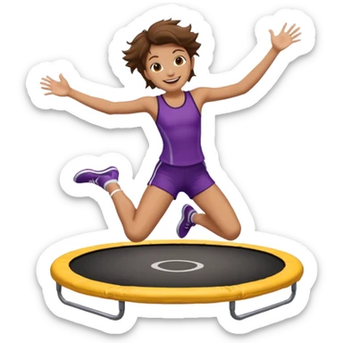 Human Jump Trampoline "Jump Off" sticker