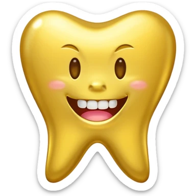gold tooth sticker