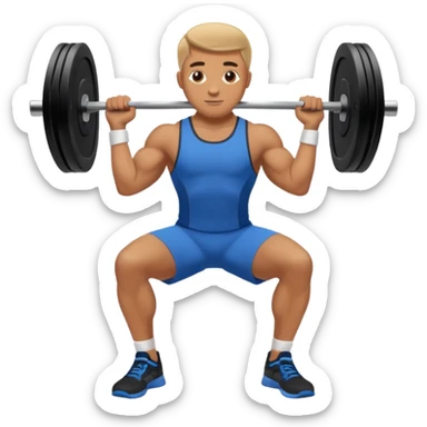 man in body pump  sticker