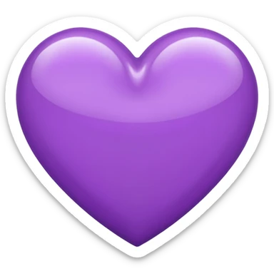 Violet heart  sticker