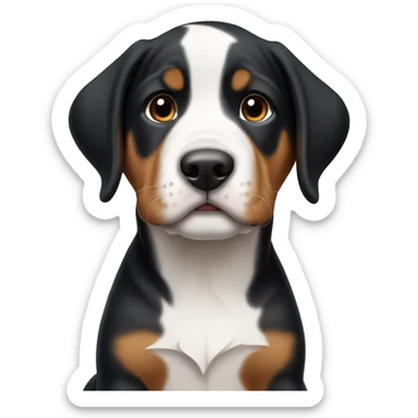 swiss mountain dog puppy sticker