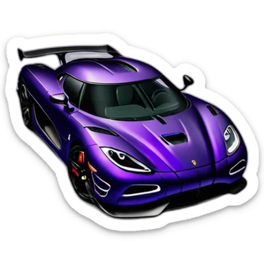 dark purple Koenigsegg agera sticker