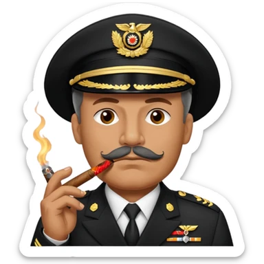 old school sergeant major smoking a cigar sticker