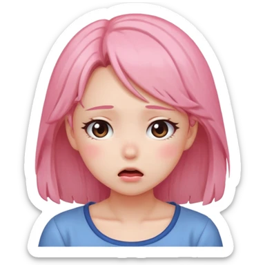 Anime girl flustered sticker