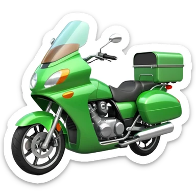 green delivery motorcicle sticker