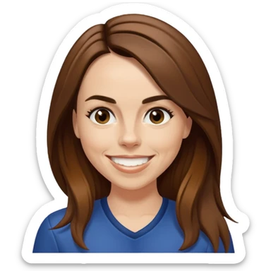 Melanie C with long brown hair sticker