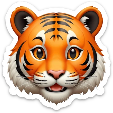 happy smiling tiger sticker