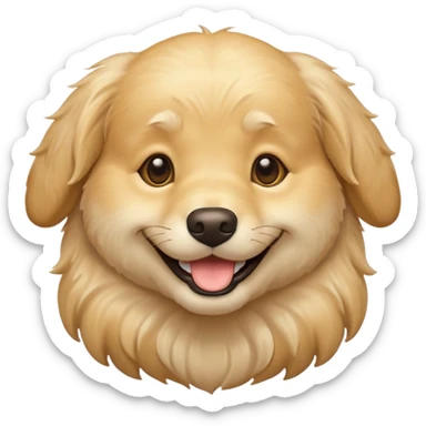 cream golden retriever sticker