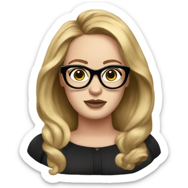 Adele with glasses hyper realistic  sticker
