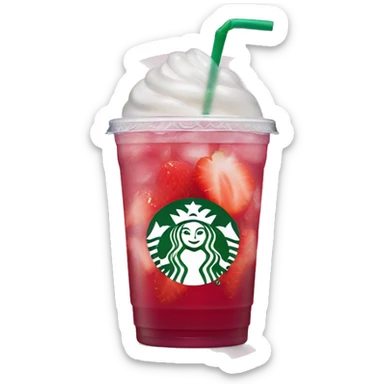 starbucks strawberry açaí lemonade refresher  sticker