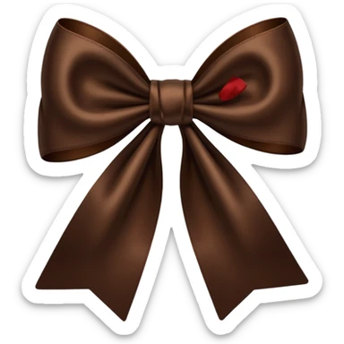 moño cafe oscuro sticker