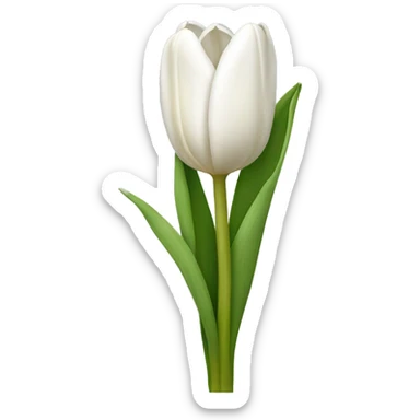white tulip bouquet  sticker