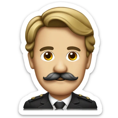 german chancellor with mustache sticker