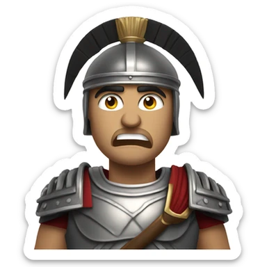 make a angry roman soldier threatening you sticker