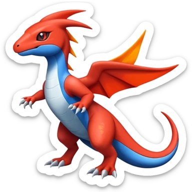  Cute Guilmon-Latias-Salandit-Fakémon-hybrid-creature (full body)  sticker