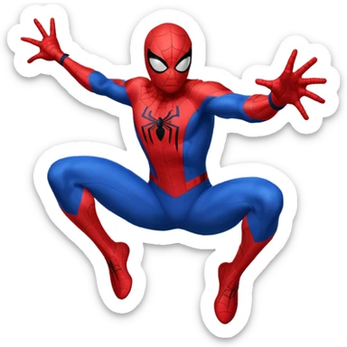 Superhero spider-man cartoon  sticker