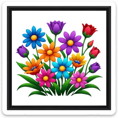 Frame with flowers sticker