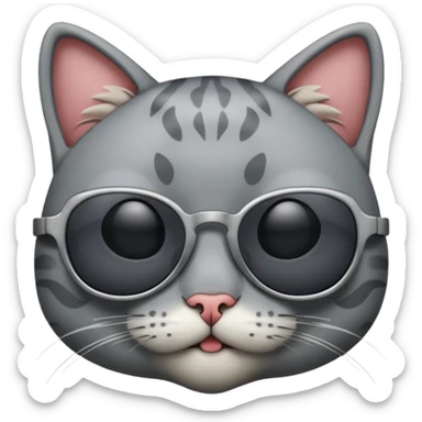Cat with sunglasses sticker