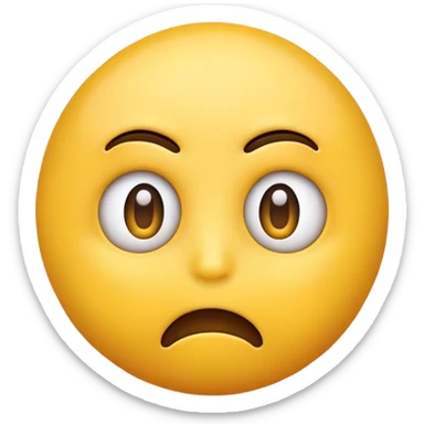 Nervous laughter yellow emoji face sticker