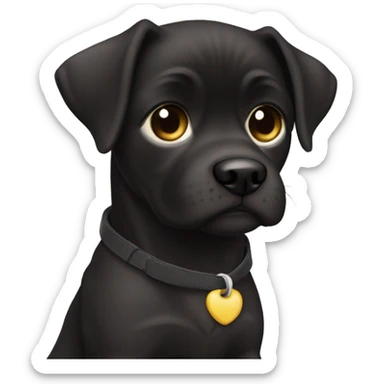 black petit brabancon with a white spot on his chest sticker