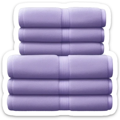 Lightpurple stacked towels sticker