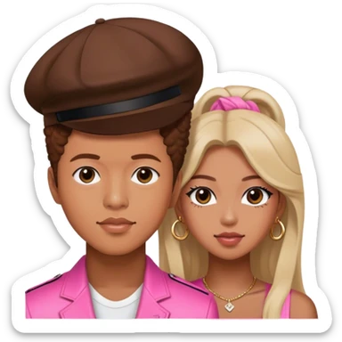 Bruno mars and rose from blackpink sticker