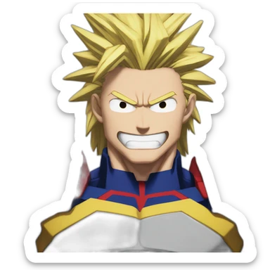 All might my hero academia motivated sticker