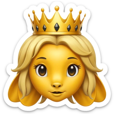 Queen bee with a crown sticker