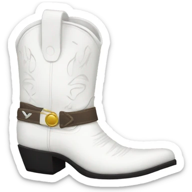 white cowboy boots  sticker