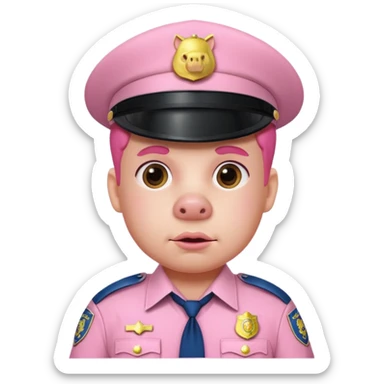 cop as a pig sticker