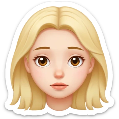 cute, lovely, pretty but exhausted girl fac sticker