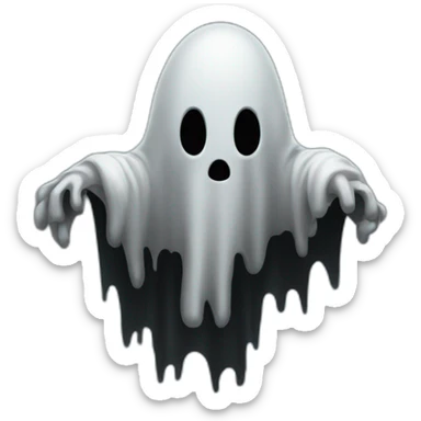 black halloween ghost sticker