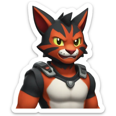 Litten Torracat Incineroar sticker