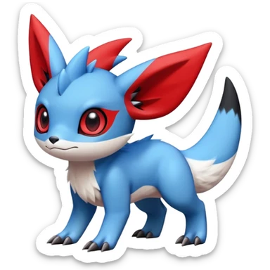  Cute Guilmon-Latias-Umbreon-Fakémon-hybrid-creature (full body)  sticker