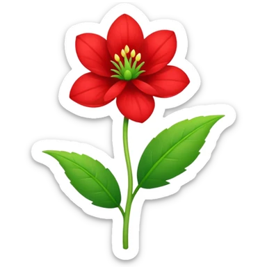 Broto de planta de flor vermelha sticker