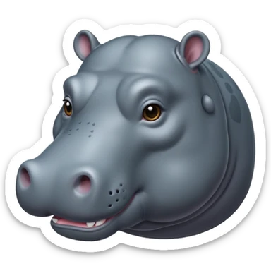 hippopotamus sticker