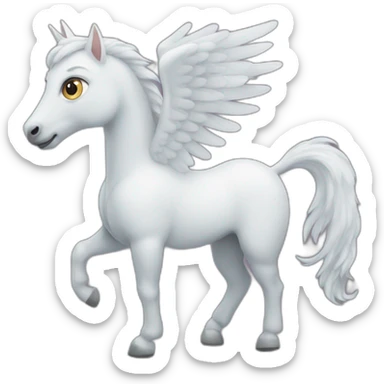 Pegasus with cat face sticker