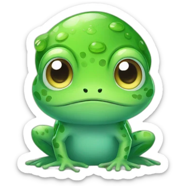 cute little frog anime sticker