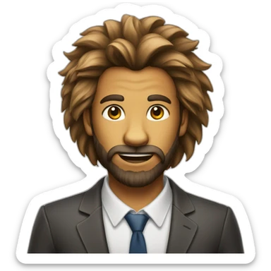 Lion cheveux attachés sticker