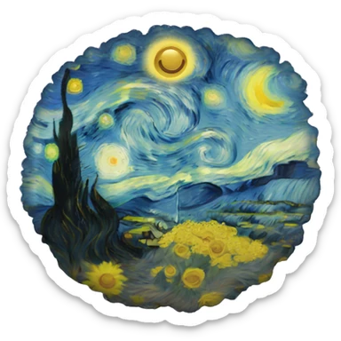 van gogh sticker