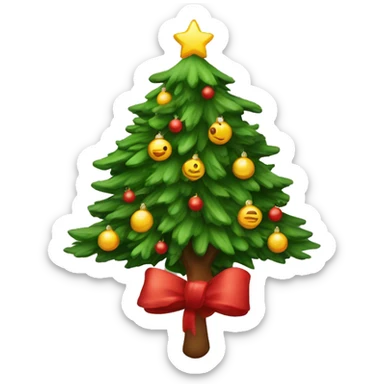 🎄 turn this emoji to a red chirstmas tree sticker