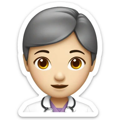Chinese doctor female sticker