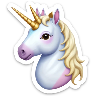 Unicorn with a peanut sticker