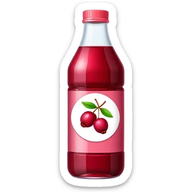 Bottle cranberry juice sticker